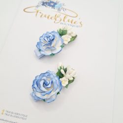 20220730_141645 Azure two tone floral hair clips set ,size approx. 5-6cm