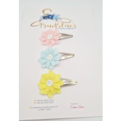 Spring flower clip set approx 6cm
