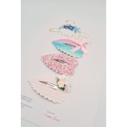 20220203_192949 Rainbow, glitter & stripes heart clip set approx 6cm