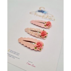 20220208_152120 Peach rose clip set approx. 6cm