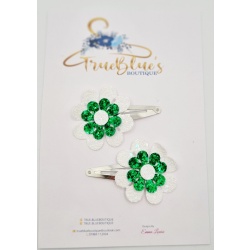Glitter clover clip set approx. 6cm