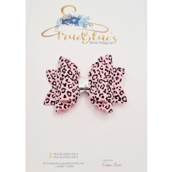 20220309_111126 Pink leopard print 3 5 inch bow