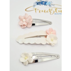 20220502_150757 Blush pink cottage set of 3 clips approx. 6cm