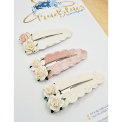 20220502_150943 Blush velvet rose clip set approx. 6cm