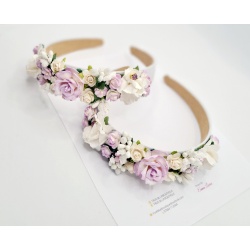 Violet wild rose two tone lilac headband