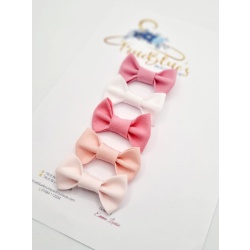 Tones of pink bow fringe clips , approx. 3- 4cm