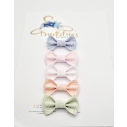Tones of pastels bow fringe clips ,approx. 3-4cm