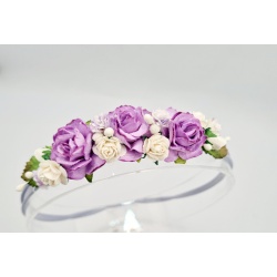 Violet classic rose nylon hairband