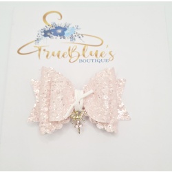 20220730_141453 Sparkle fairy pink 3.5 inch bow