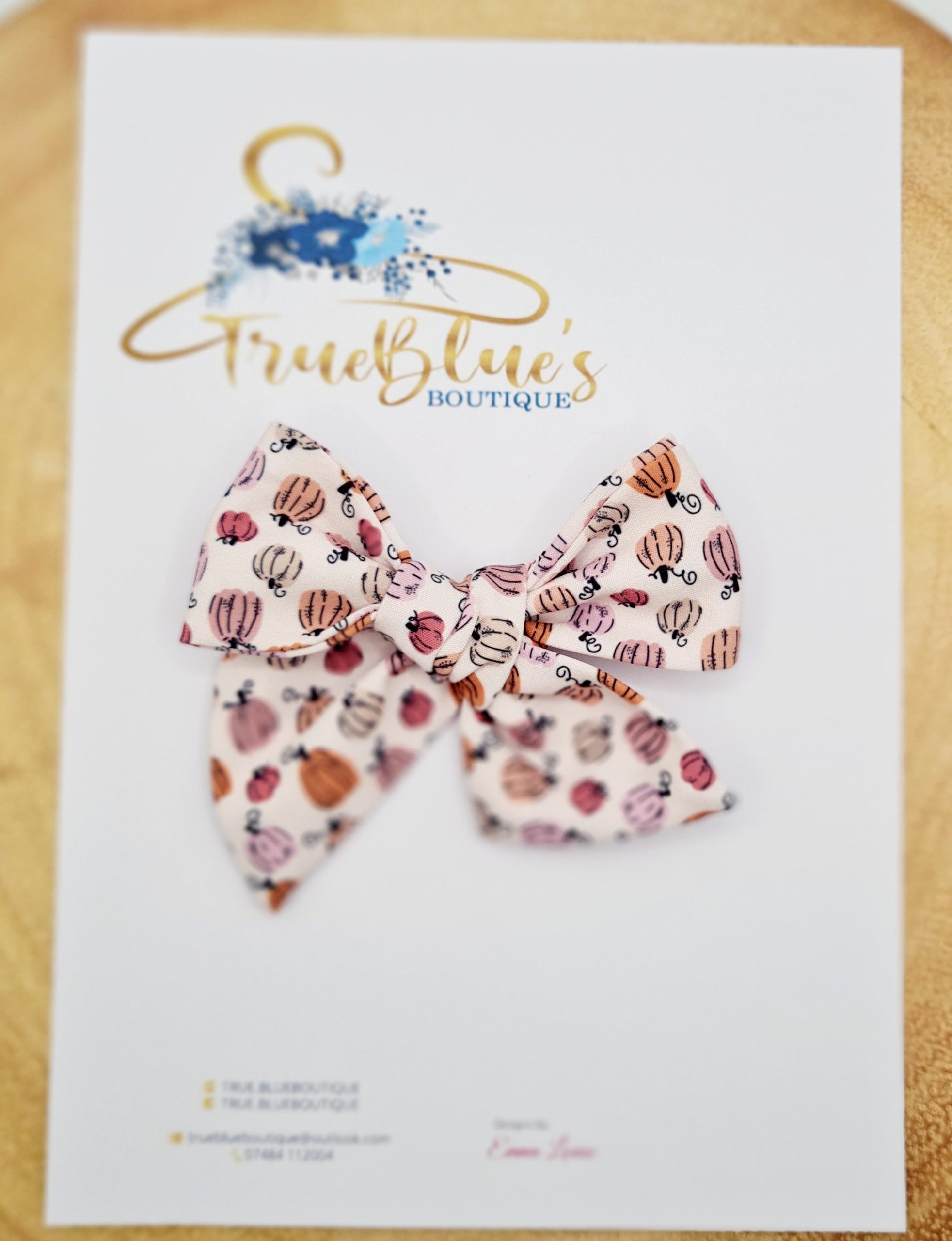 20221117_112107 Pinky pumpkin's 3.5 inch tie bow