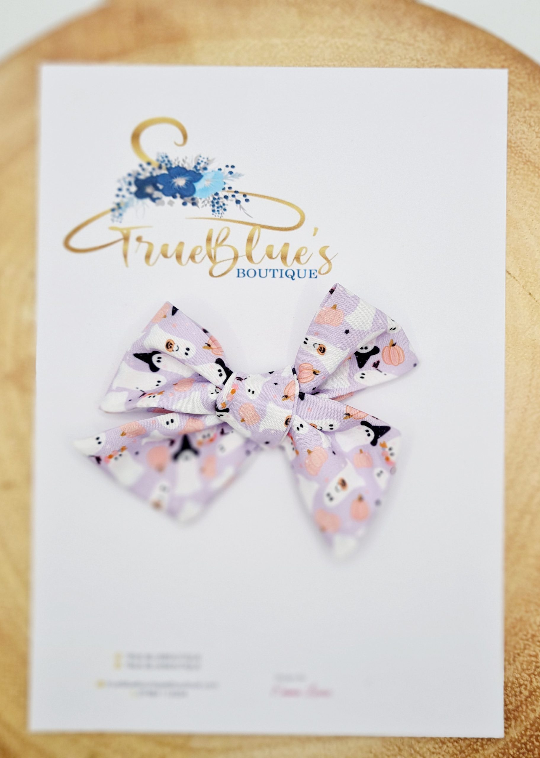 Lilac ghosts 3.5 inch tie bow