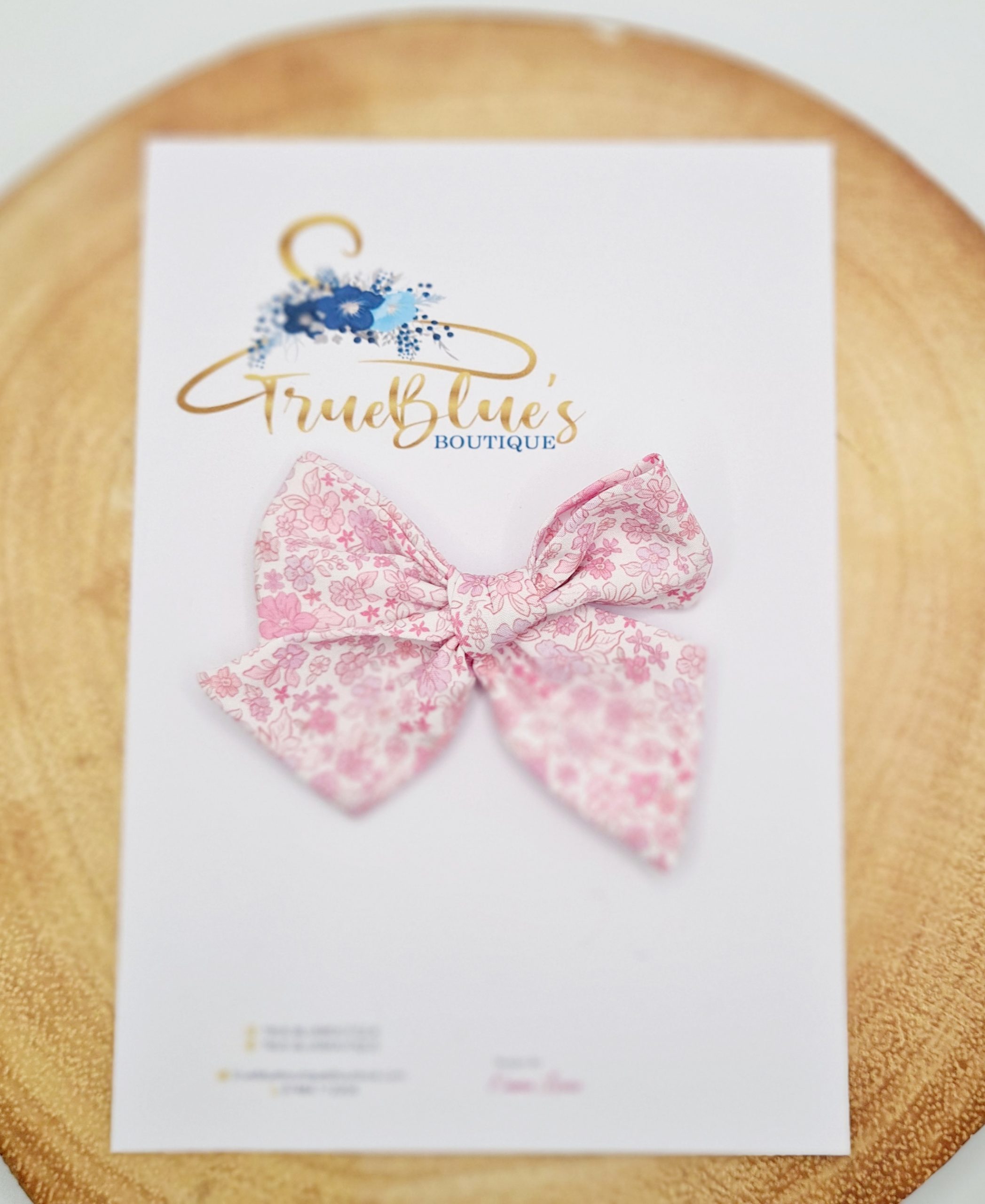 20221117_112507 Pink & white floral tie bow