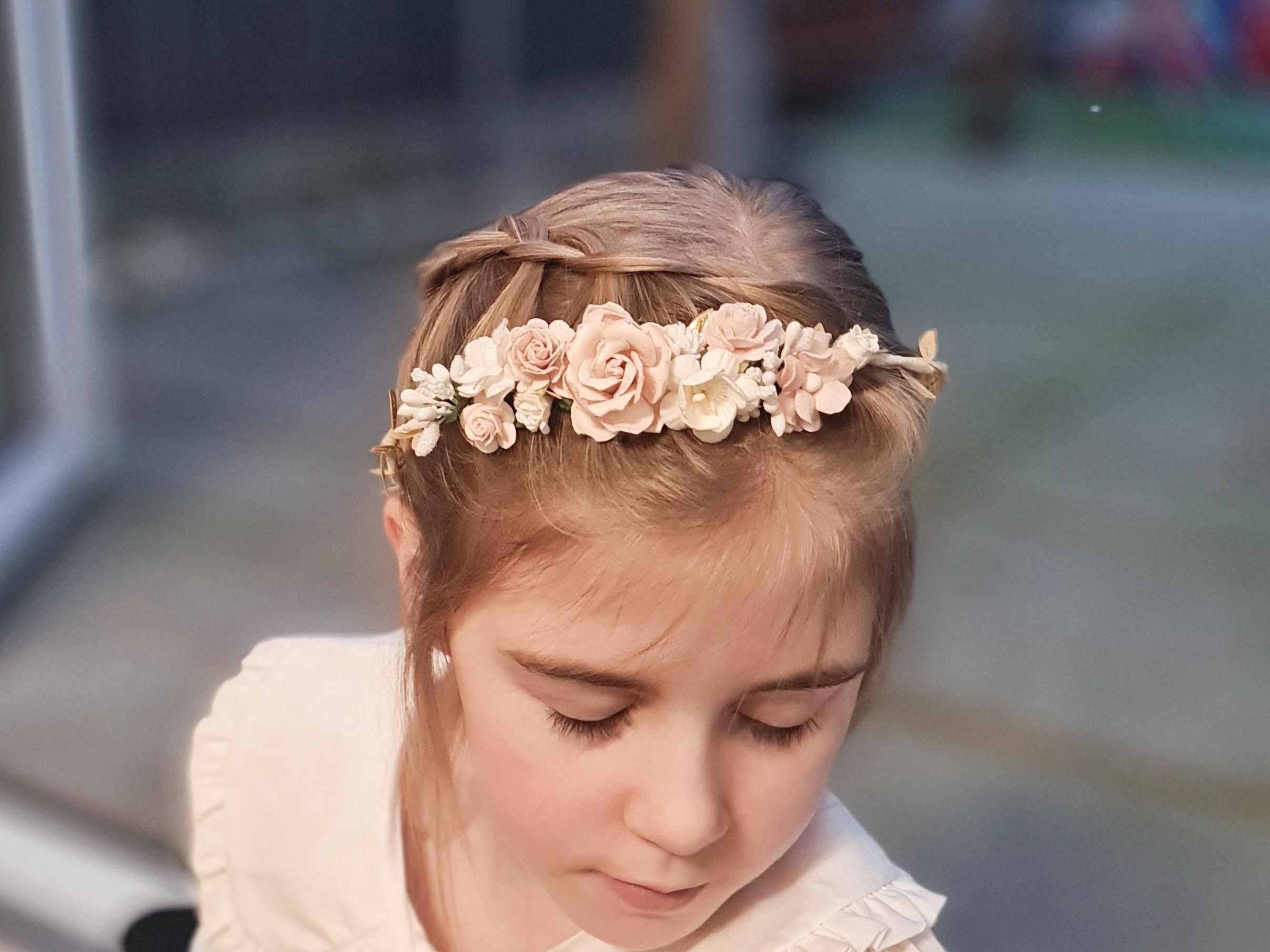 Alani wild rose blush blush flower crown