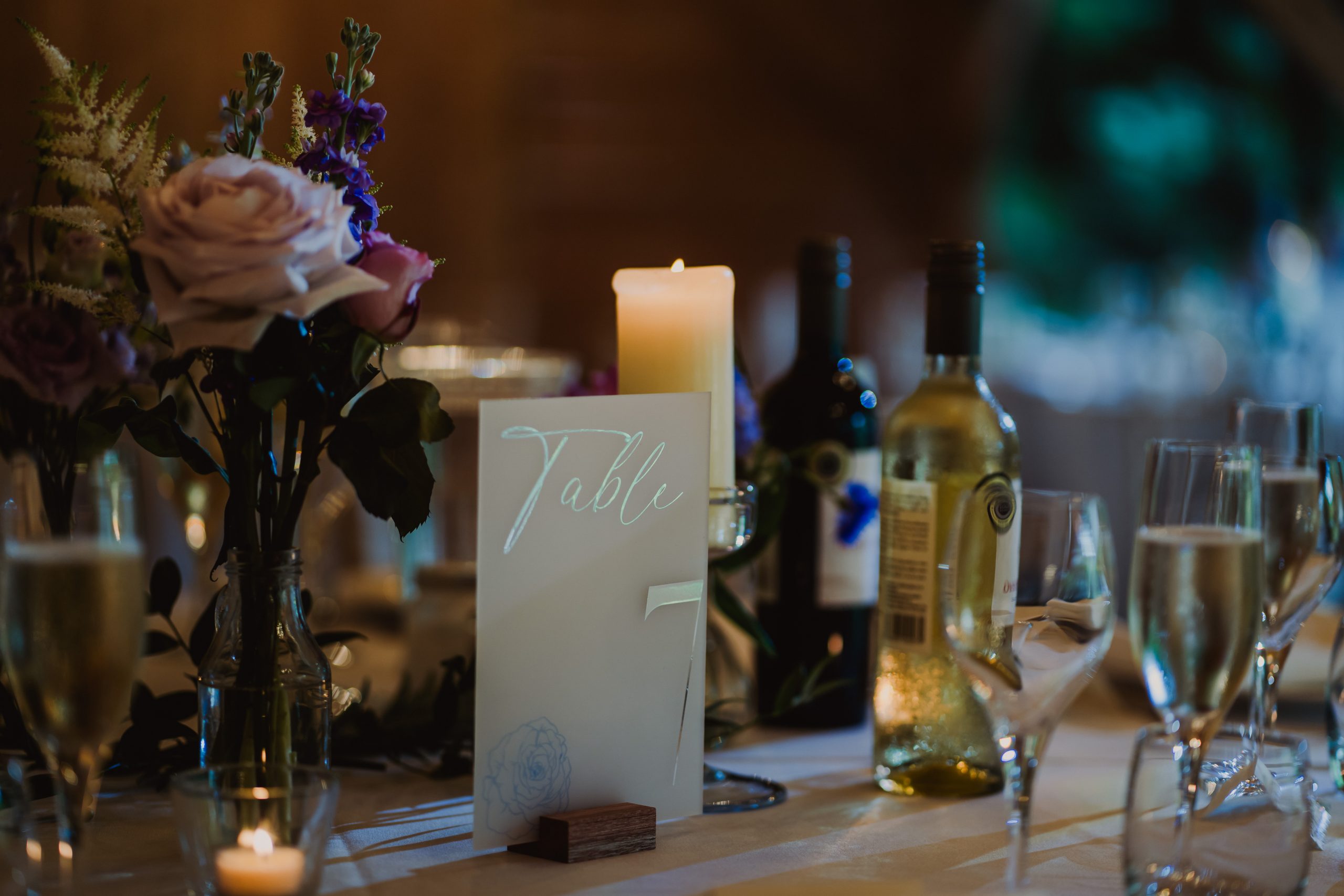 A5 Table Number With Oak Stand